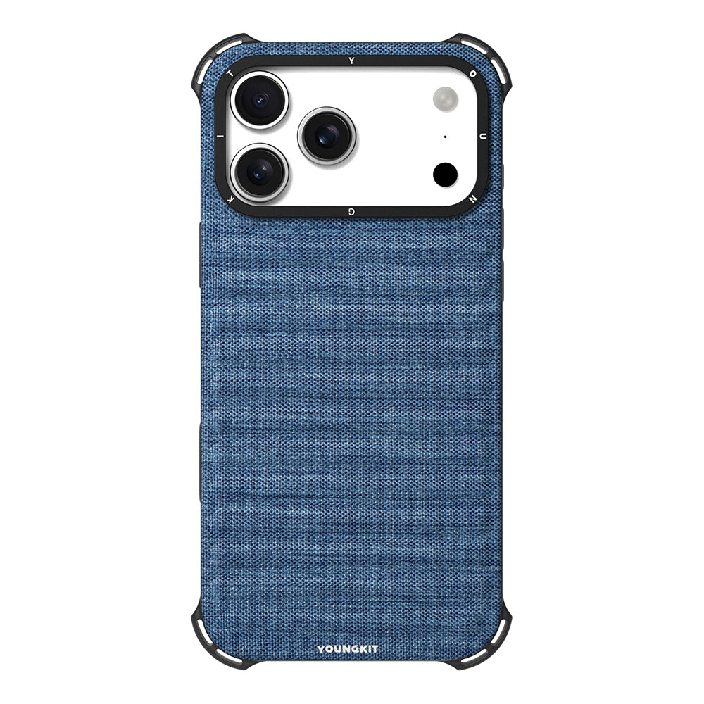 Apple iPhone 17 Pro Max Kılıf M-safe Şarj Özellikli Youngkit Canvas Serisi Kapak Gri