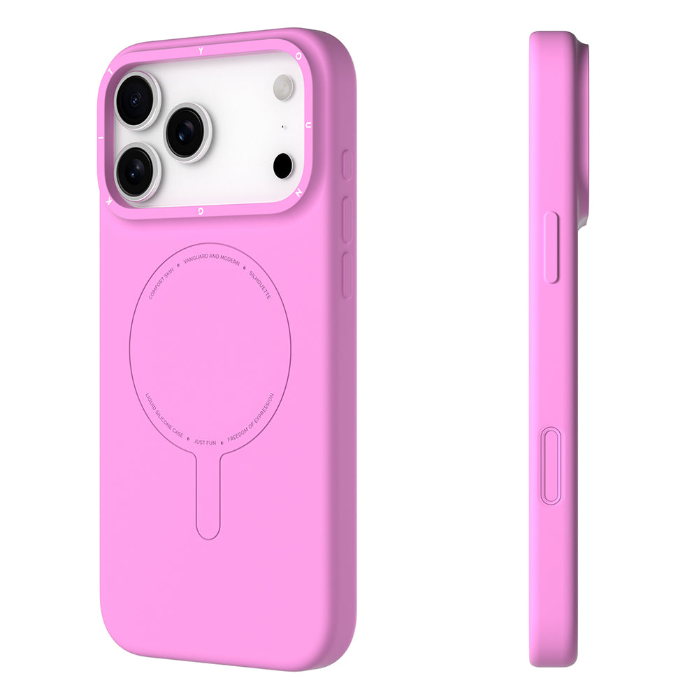 Apple iPhone 17 Pro Max Kılıf M-Safe Şarj Özellikli Youngkit Morandi Serisi Kapak Gri