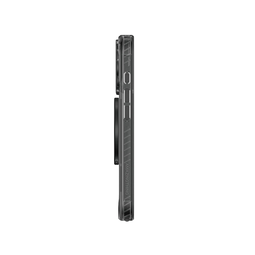 Apple iPhone 17 Pro Max Kılıf M-safe Şarj Özellikli Yüzük Standlı Amazingthing Titan Pro Serisi Kapak Mavi