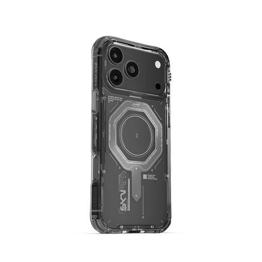 Apple iPhone 17 Pro Max Kılıf SkinArma M-safe Şarj Özellikli Airbag Tasarımlı Magma Kapak Turuncu