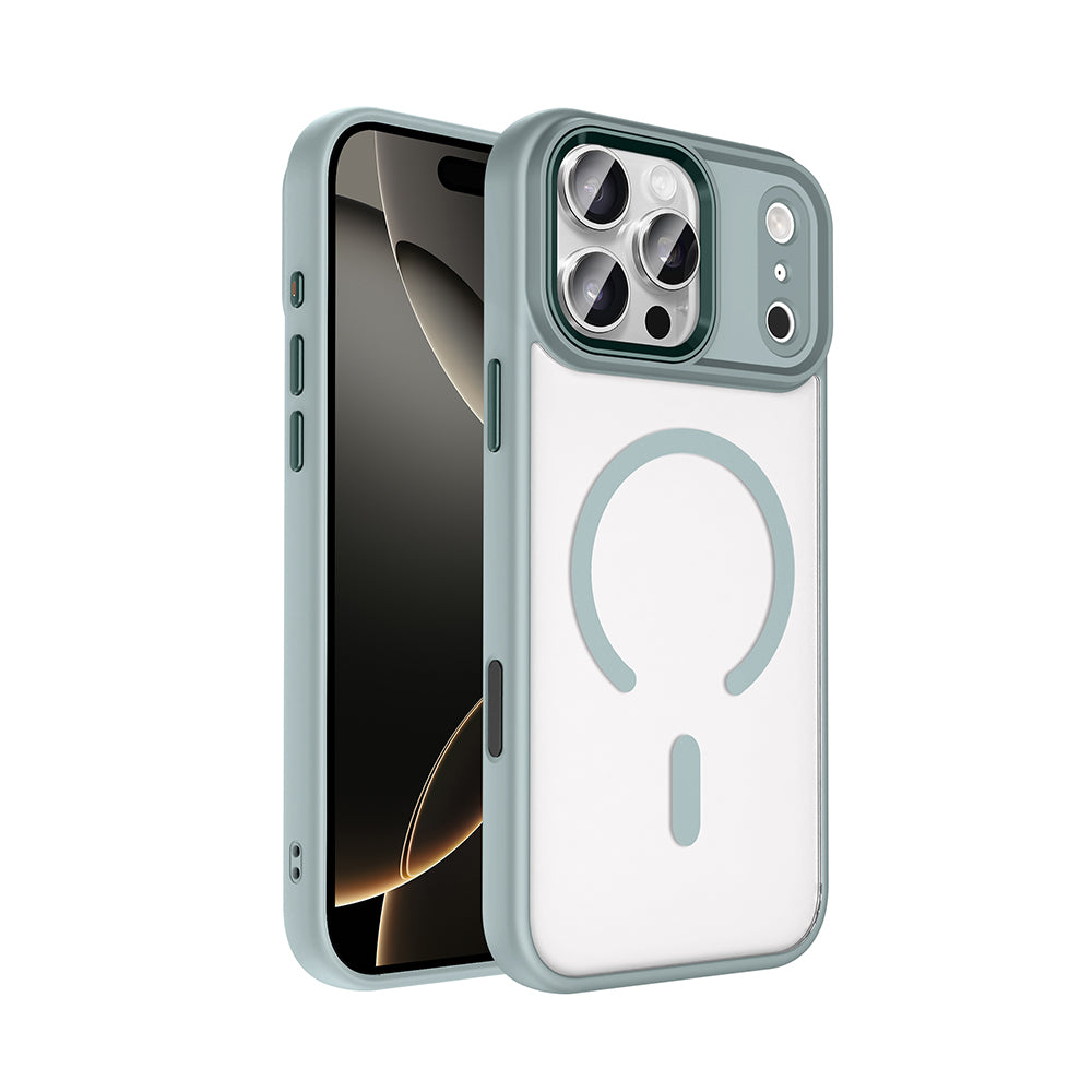 Apple iPhone 17 Pro Max Kılıf Wireless Şarj Özellikli Zore Krom M-safe Silikon Kapak