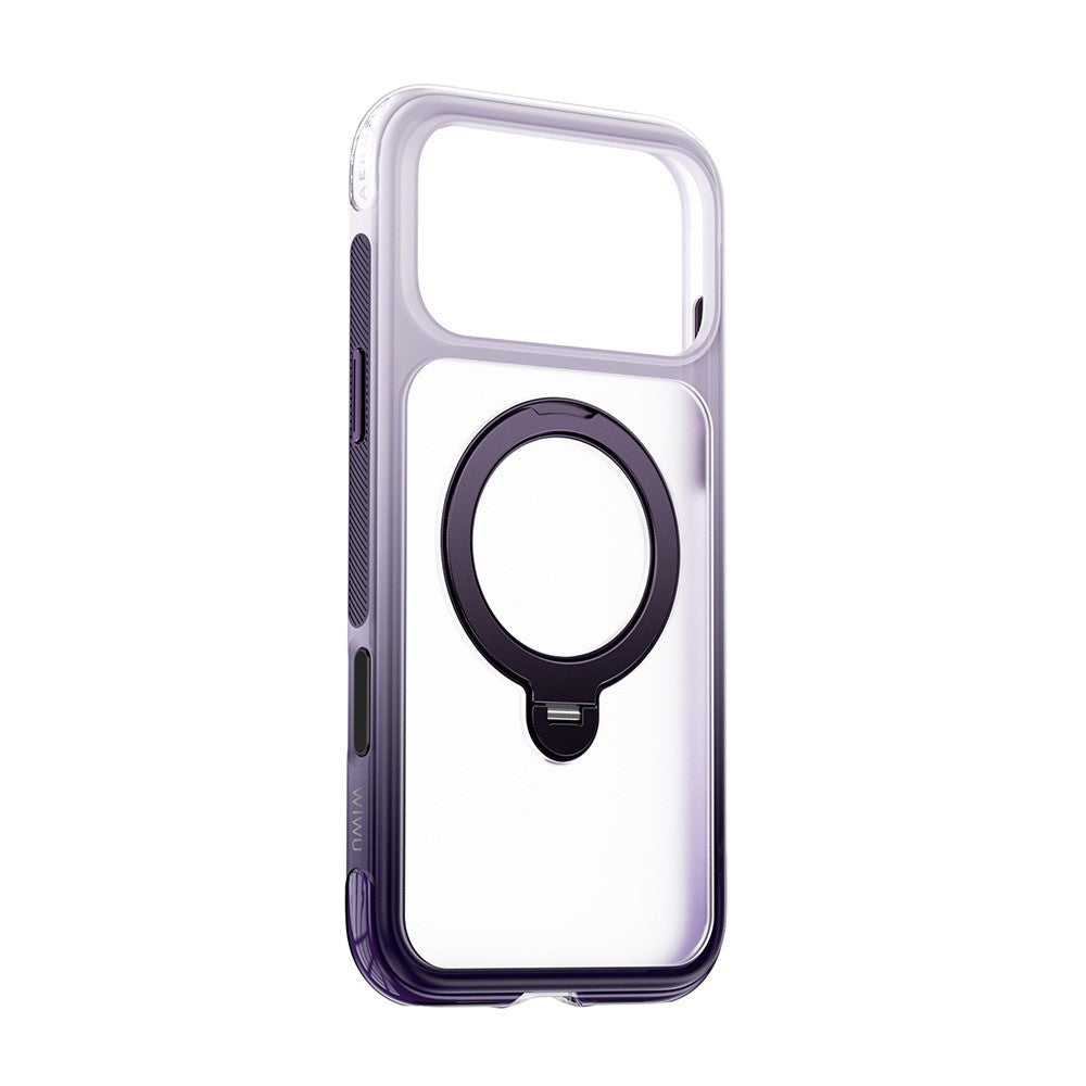 Apple iPhone 17 Pro Max Kılıf Wiwu AS-204 AeroShield Aurora Ultra Serisi M-safe Şarj Özellikli Airbag Tasarımlı Standlı Kapak