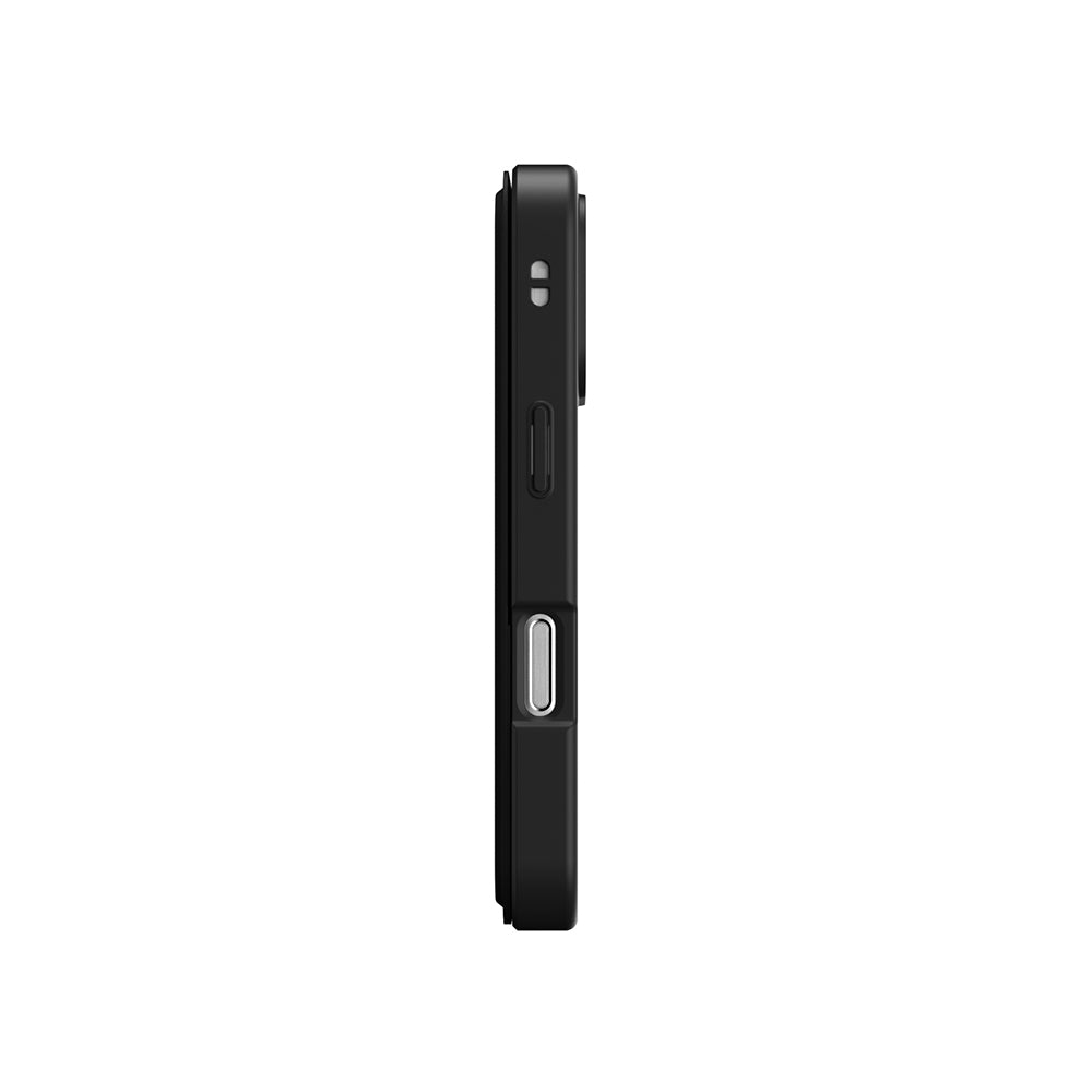 Apple iPhone 17 Pro Max PU Kartlıklı Kapaklı Amazingthing Glamour Foilo Serisi Kılıf Siyah
