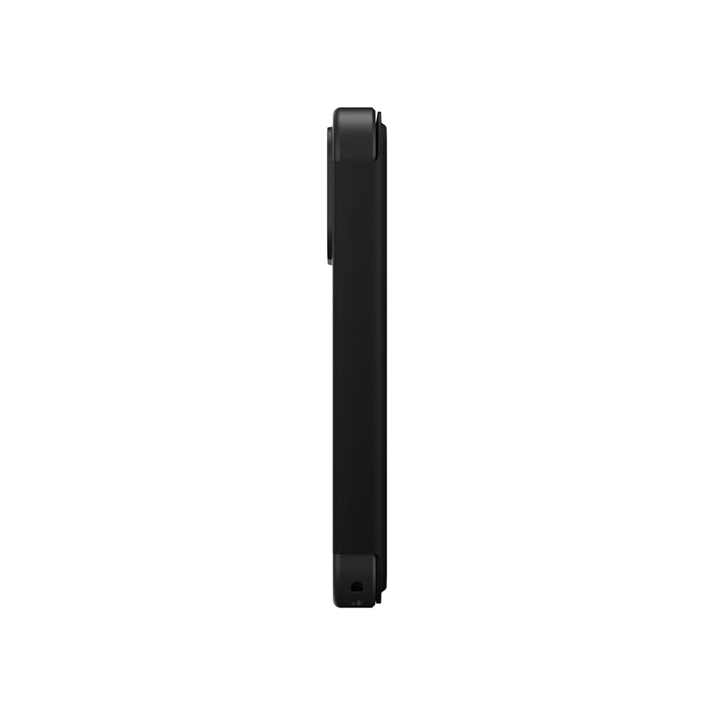 Apple iPhone 17 Pro Max PU Kartlıklı Kapaklı Amazingthing Glamour Foilo Serisi Kılıf Siyah