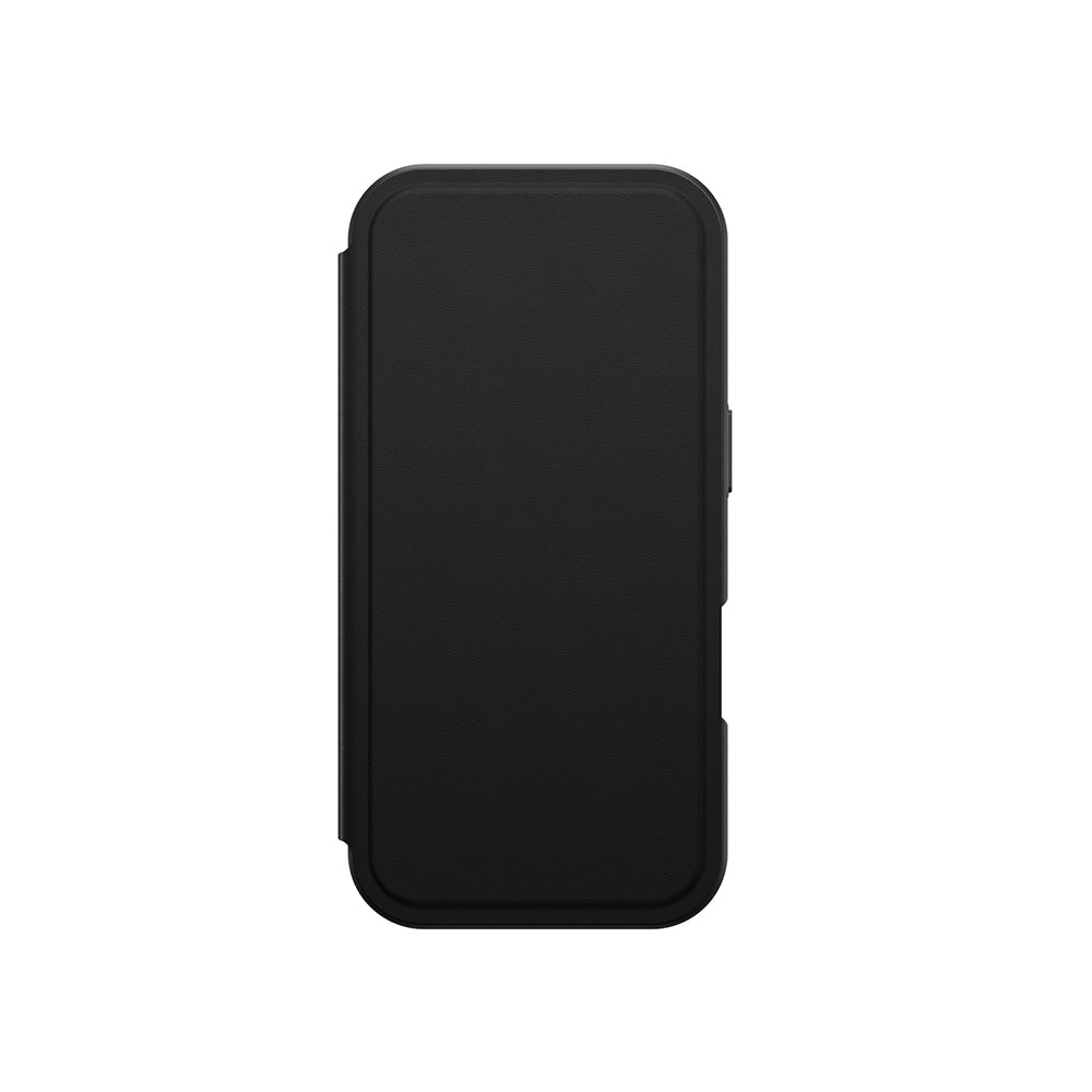 Apple iPhone 17 Pro Max PU Kartlıklı Kapaklı Amazingthing Glamour Foilo Serisi Kılıf Siyah