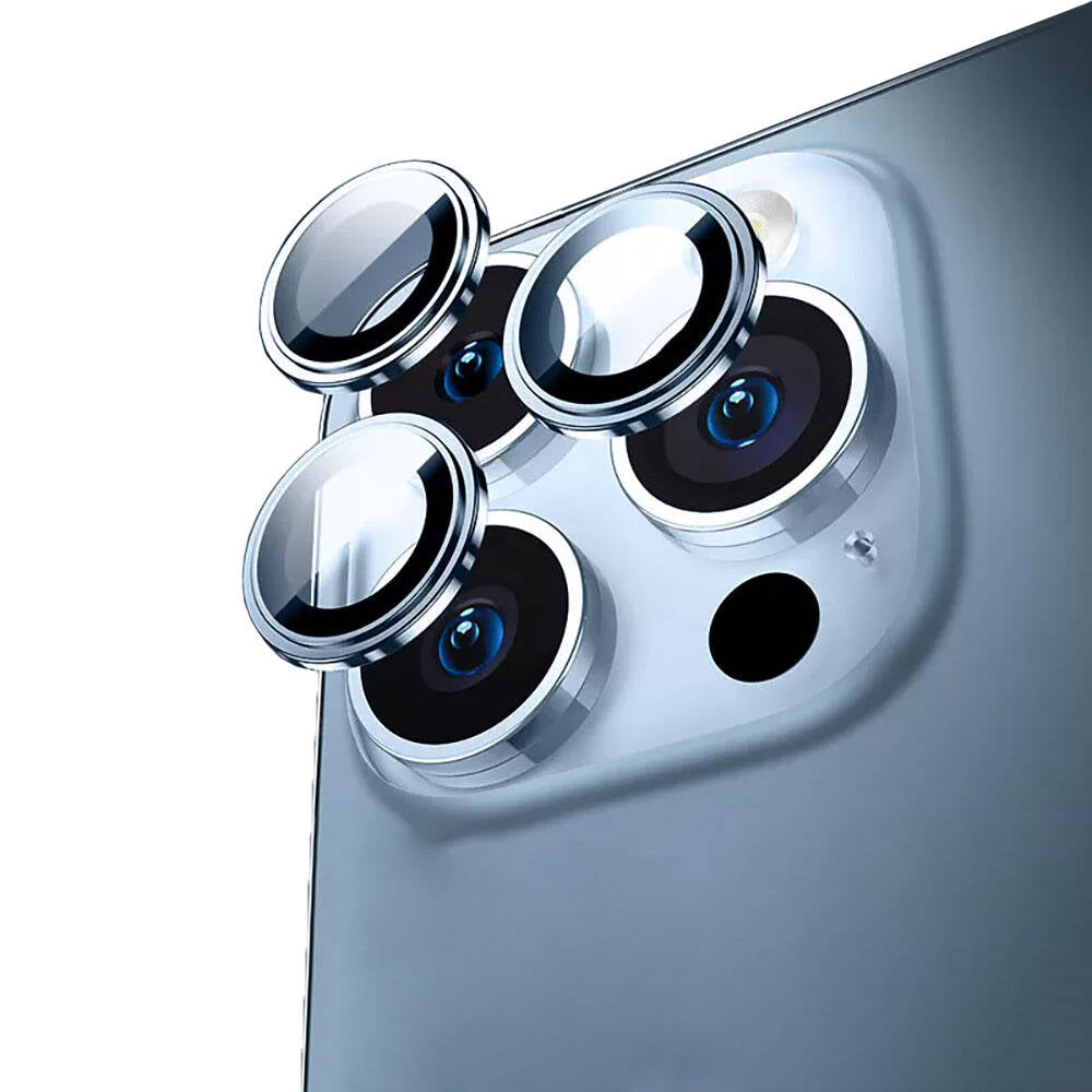 Apple iPhone 17 Pro Max Wiwu Lens Guard Metal Kamera Lens Koruyucu Gümüş