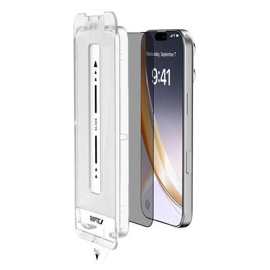 Apple iPhone 17 Raptic Air Glass 2.5D Ekran Koruyucu 2 Adet + Kolay Uygulama Aparatlı