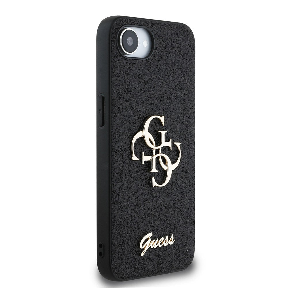 Apple iPhone 17E Kılıf Guess Orjinal Lisanslı 4G Büyük Metal Logolu Glitter Kapak