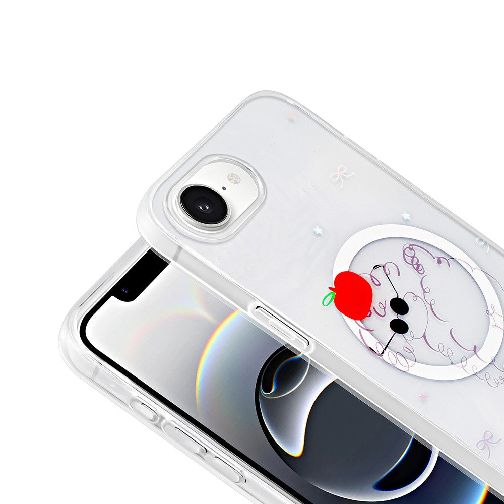 Apple iPhone 17E Kılıf M-Safe Şarj Özellikli Şeffaf Zore Folk Sert Kapak