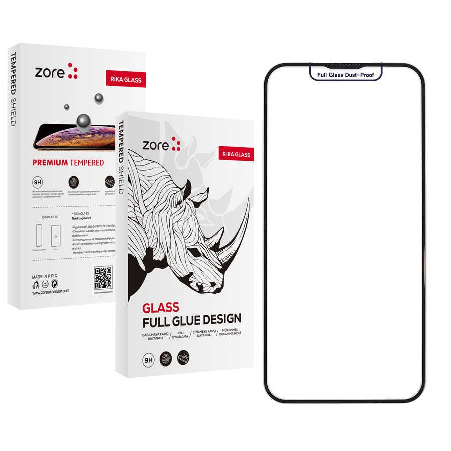 Apple iPhone 17E Zore Rika Premium Temperli Cam Ekran Koruyucu