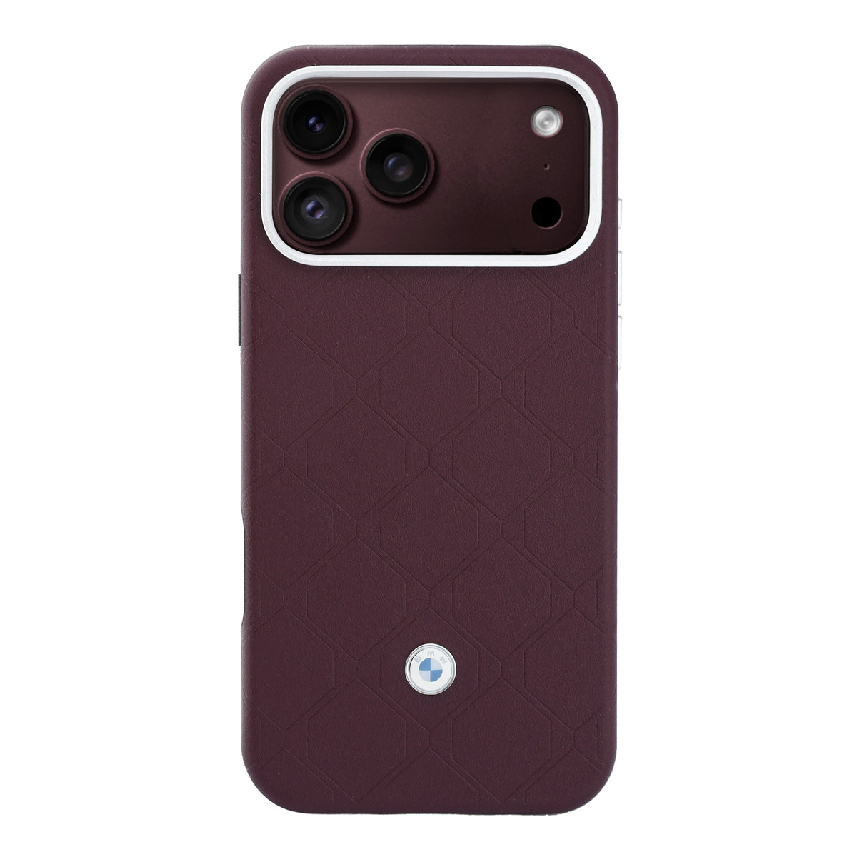 Apple iPhone 18 Pro Kılıf BMW Orjinal Lisanslı M-safe Şarj Özellikli Metal Logolu Kabartmalı Kapitone Deri Kartlıklı Kapak