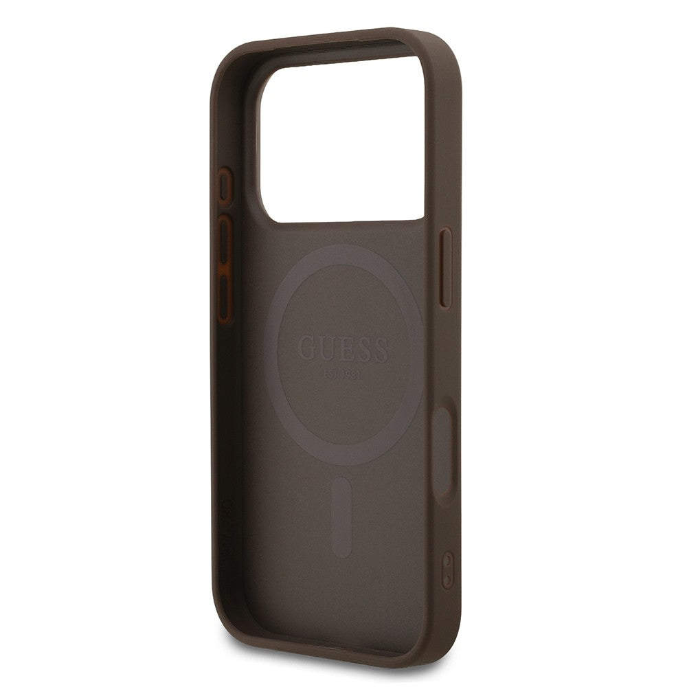 Apple iPhone 18 Pro Kılıf Guess Orjinal Lisanslı M-safe Şarj Özellikli Small 4G Classic Kapak