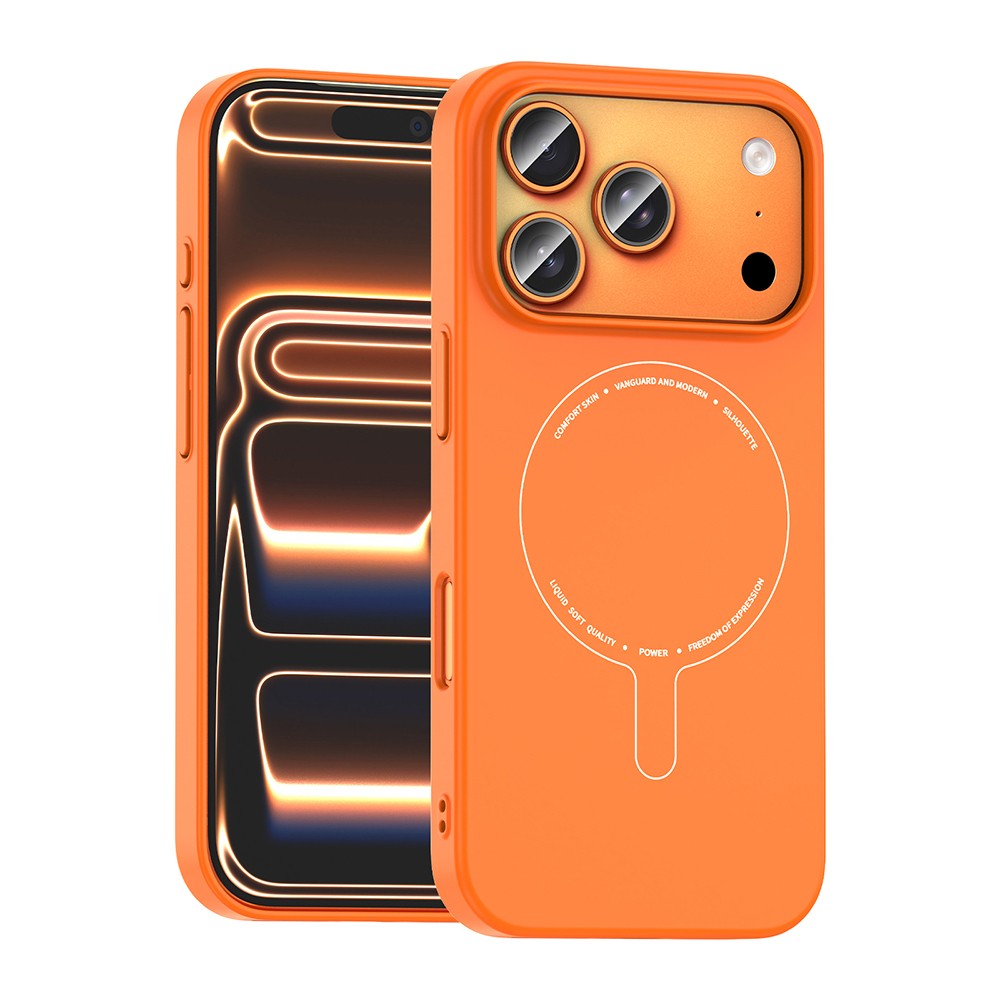 Apple iPhone 18 Pro Kılıf M-Safe Şarj Özellikli Kamera Korumalı Zore Elio Sert PC Kapak
