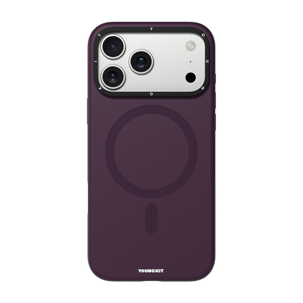 Apple iPhone 18 Pro Kılıf M-safe Şarj Özellikli Kamera Standlı Youngkit Bitty Cream Kapak