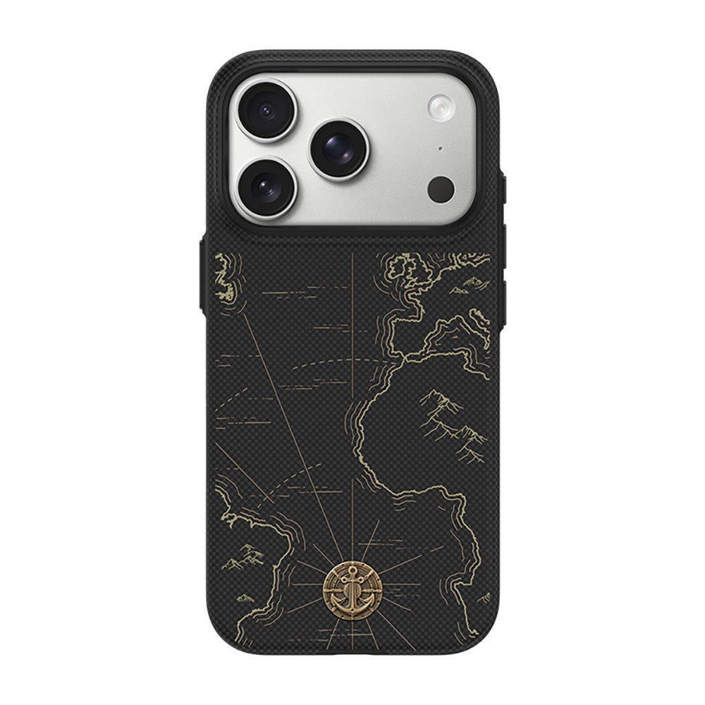 Apple iPhone 18 Pro Kılıf M-safe Şarj Özellikli Karbon Fiber Tasarımlı Benks ArmorEdge Air Navigator Kevlar Kapak