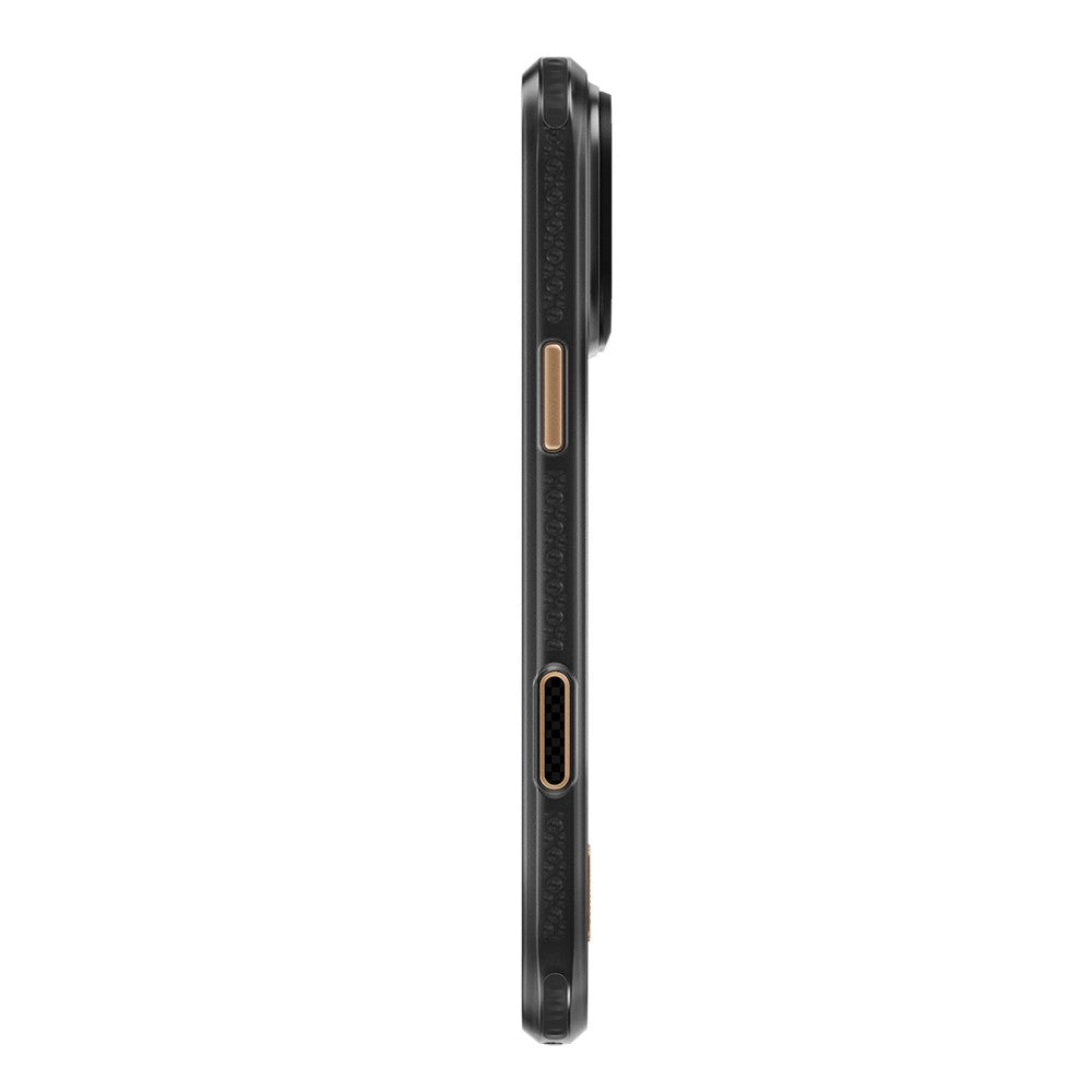 Apple iPhone 18 Pro Kılıf M-safe Şarj Özellikli Metal Kamera Çerçeveli Raptic Aramid Dual Karbon Fiber Mondrian Serisi Kapak
