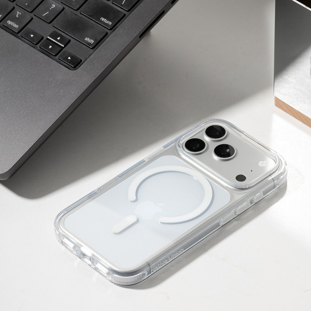 Apple iPhone 18 Pro Kılıf M-safe Şarj Özellikli Native Union Airbag Tasarımlı RE Clear Serisi Kapak