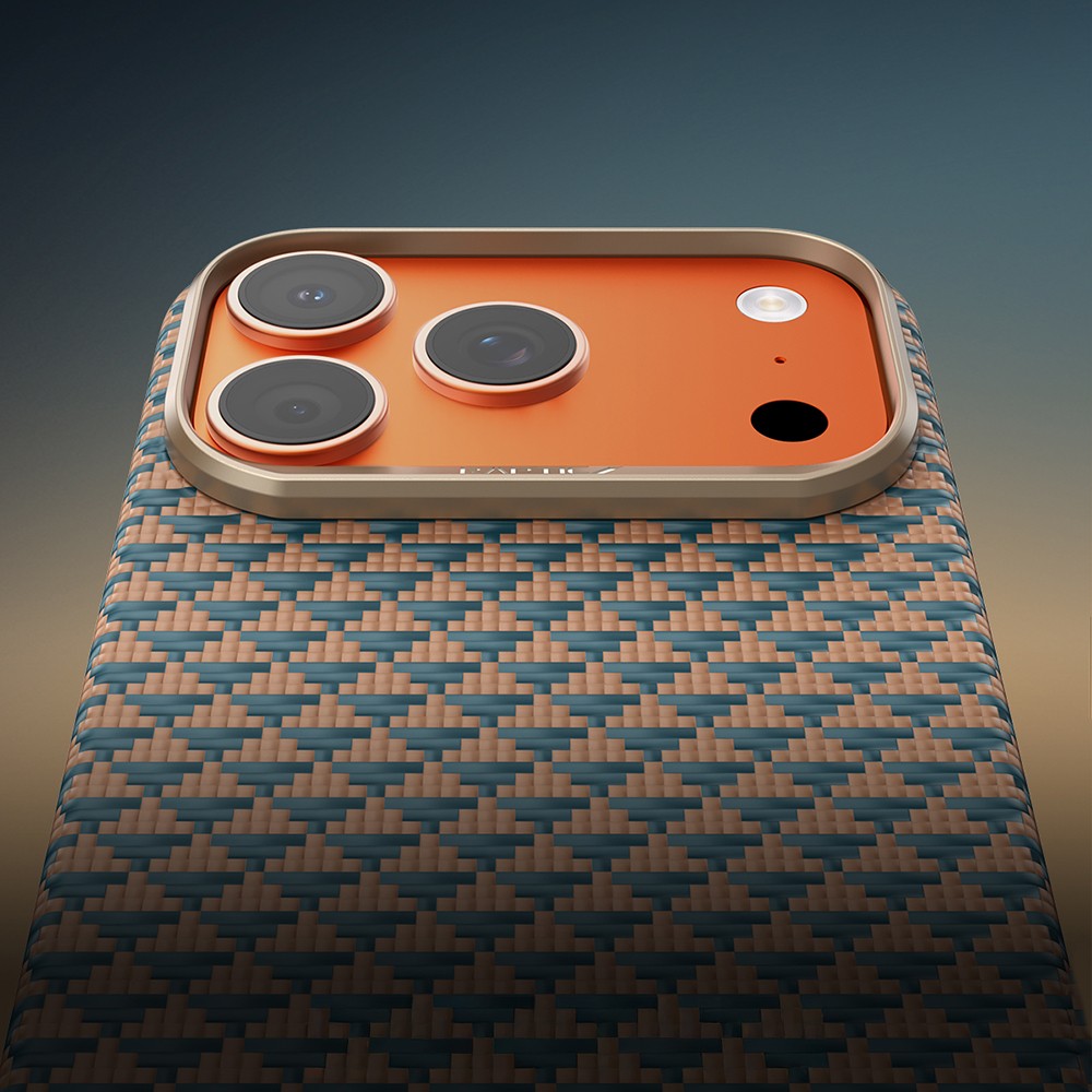 Apple iPhone 18 Pro Kılıf M-safe Şarj Özellikli Raptic Aramid Skin Origin Serisi Karbon Kapak