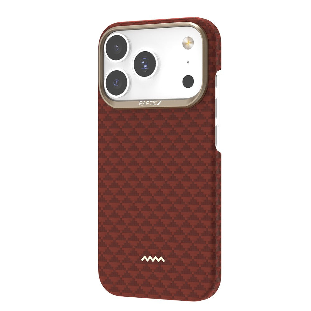 Apple iPhone 18 Pro Kılıf M-safe Şarj Özellikli Raptic Aramid Skin Origin Serisi Karbon Kapak