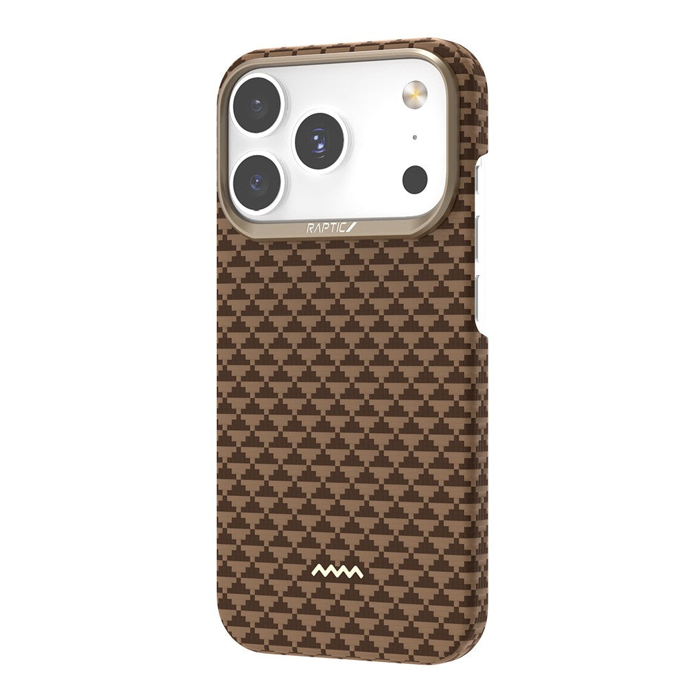 Apple iPhone 18 Pro Kılıf M-safe Şarj Özellikli Raptic Aramid Skin Origin Serisi Karbon Kapak