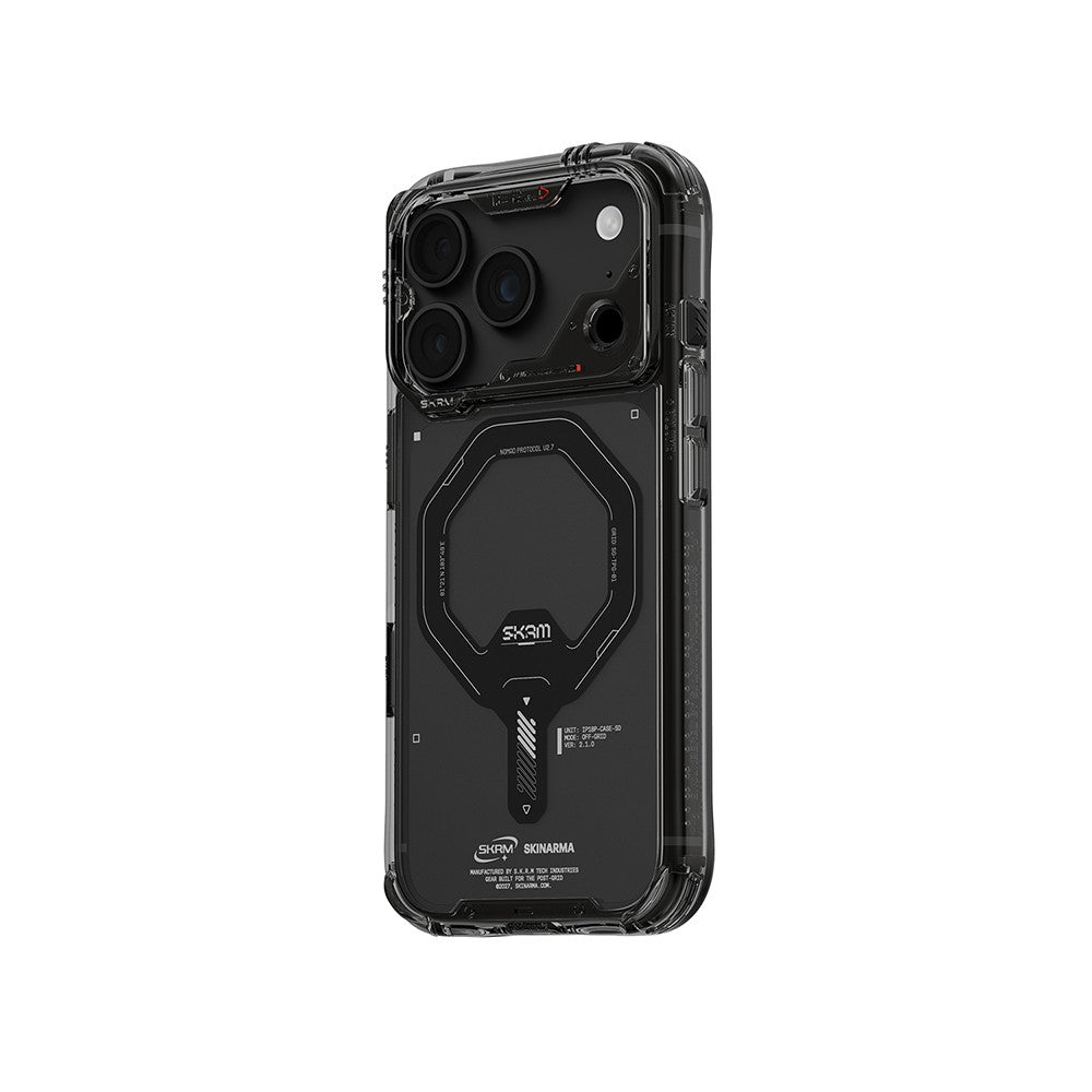 Apple iPhone 18 Pro Kılıf M-safe Şarj Özellikli Şeffaf Airbag Tasarımlı Skinarma Saido Mag-Charge Kapak