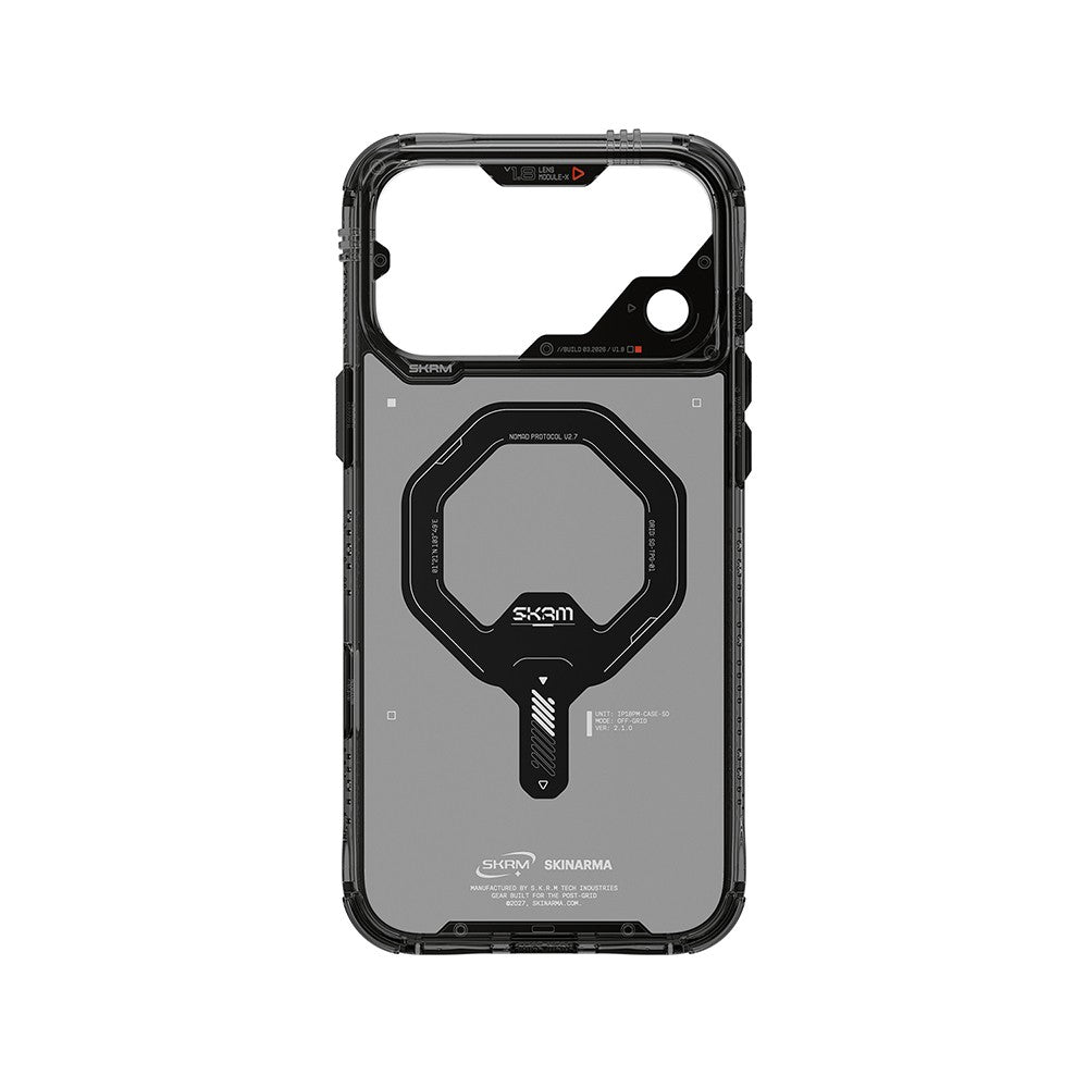 Apple iPhone 18 Pro Kılıf M-safe Şarj Özellikli Şeffaf Airbag Tasarımlı Skinarma Saido Mag-Charge Kapak