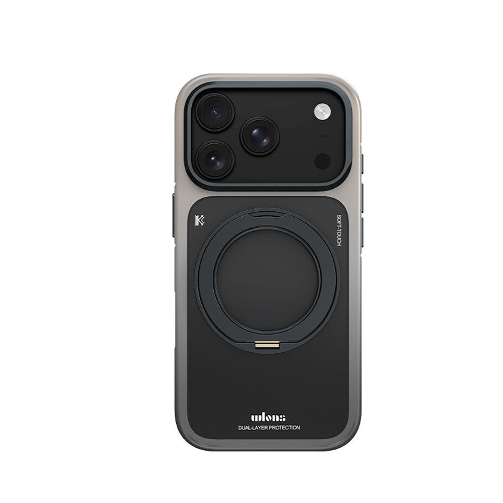 Apple iPhone 18 Pro Kılıf M-safe Şarj Özellikli Sert PC Wlons Arvox Standlı Kapak