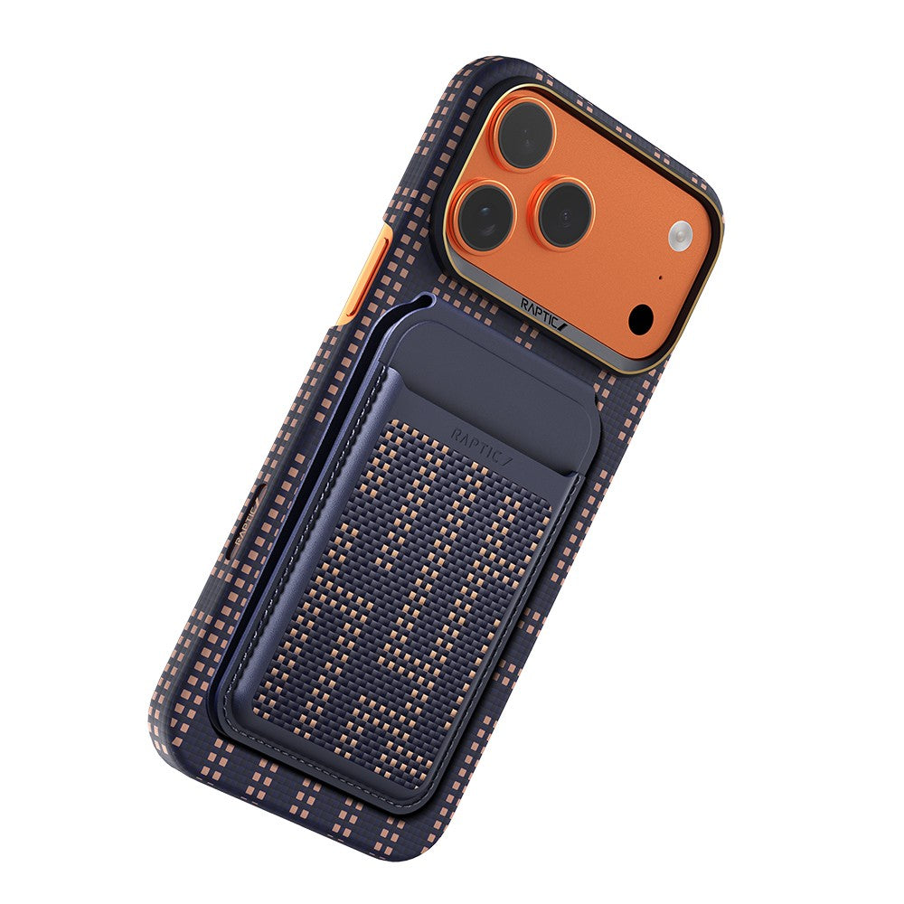 Apple iPhone 18 Pro Kılıf Raptic 2in1 Bundle Kit Aramid Skin Grid Serisi Kartlık ve Karbon Kapak