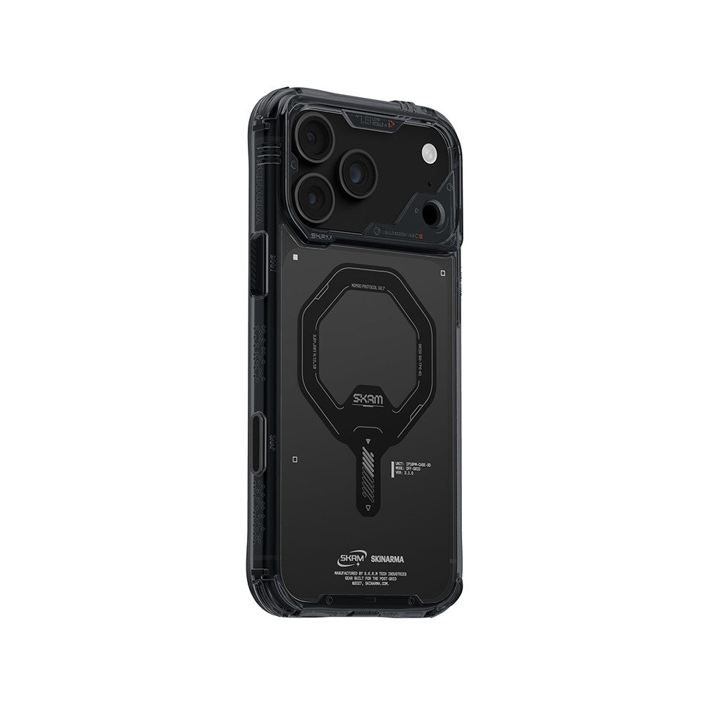Apple iPhone 18 Pro Max Kılıf M-safe Şarj Özellikli Şeffaf Airbag Tasarımlı Skinarma Saido Mag-Charge Kapak