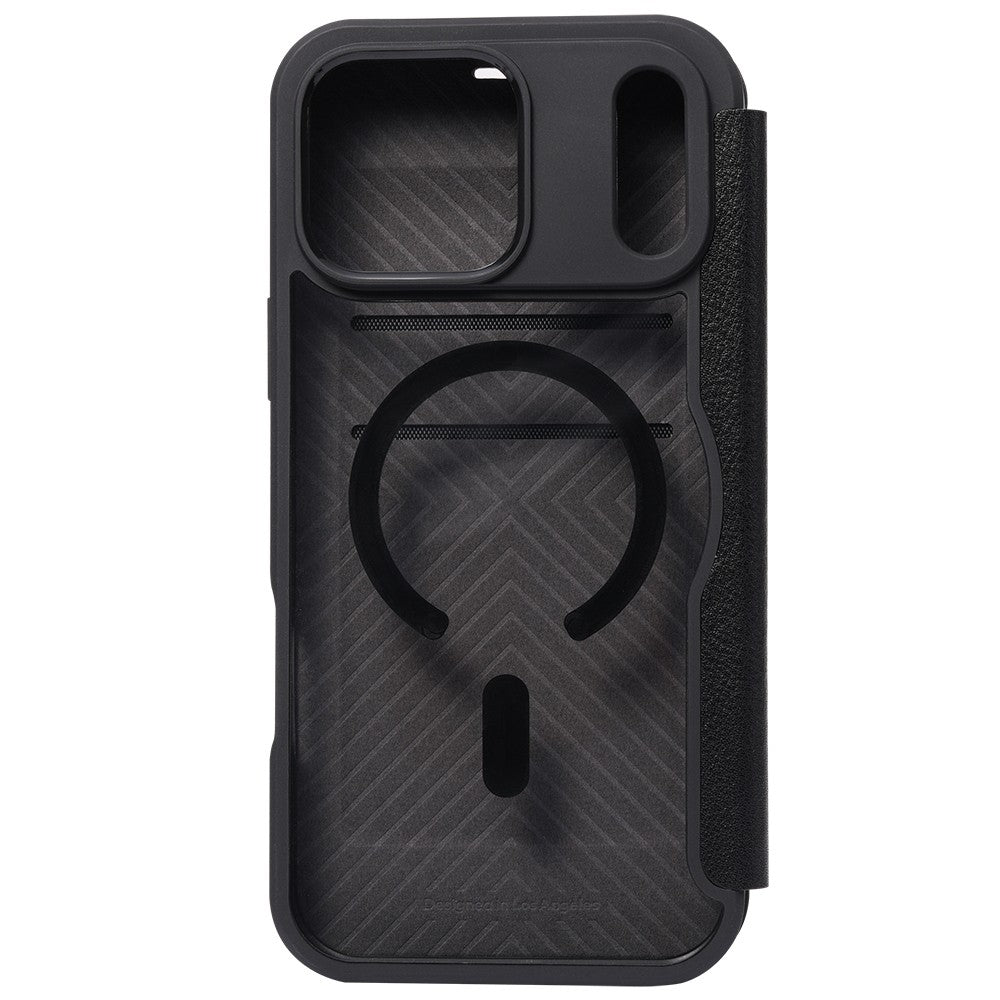Apple iPhone 18 Pro Max Kılıf M-safe Şarj Özellikli Vegan Deri Tasarımlı Şeffaf Arka Yüzey Kartlıklı Raptic Urban Folio Serisi Kapak