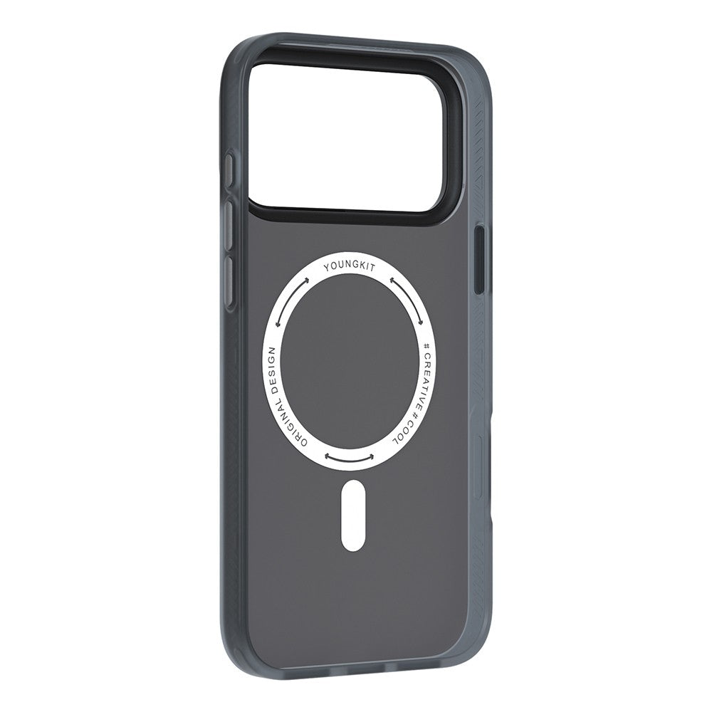 Apple iPhone 18 Pro Max Kılıf M-Safe Şarj Özellikli Youngkit Camouflage Sykell Serisi Kapak