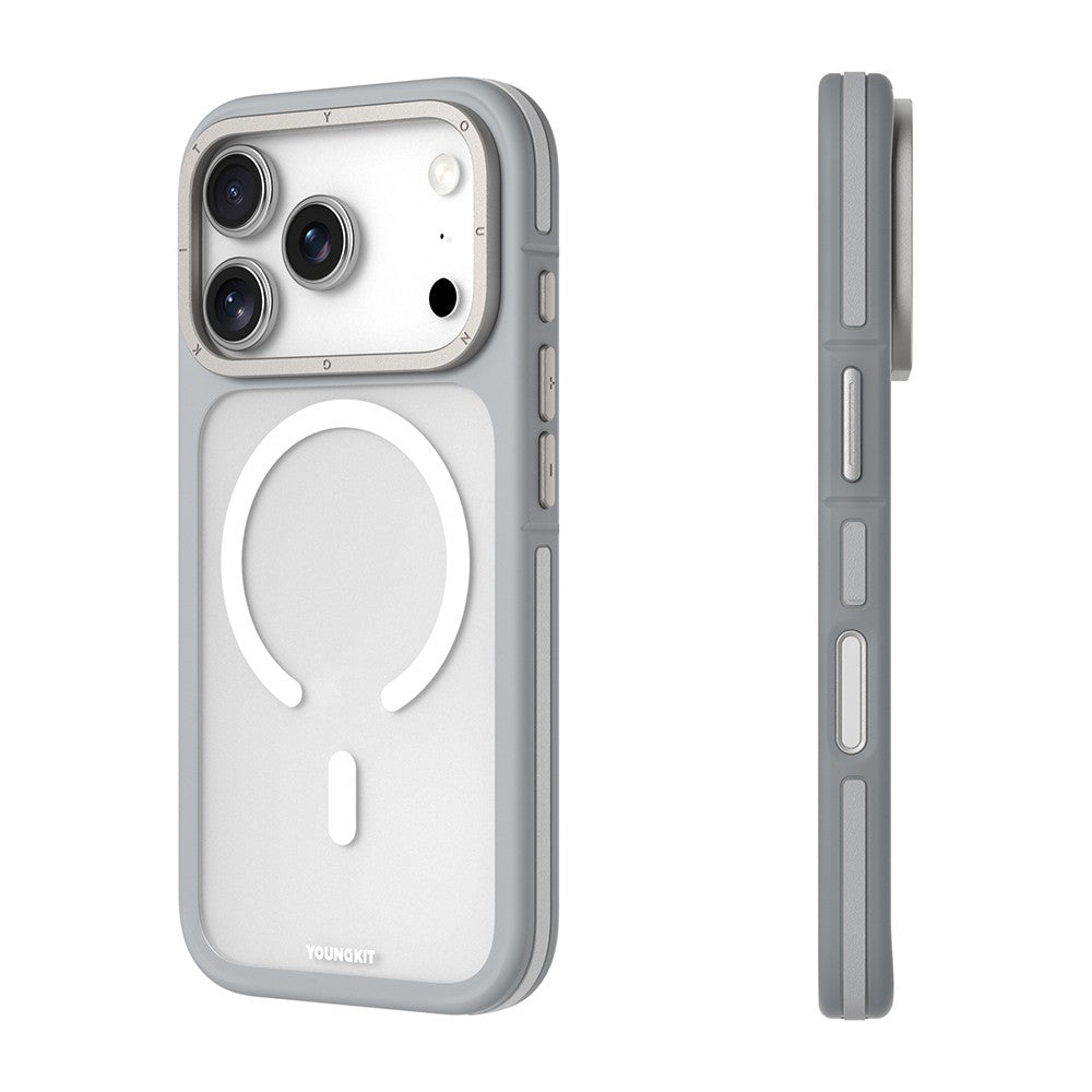 Apple iPhone 18 Pro Max Kılıf M-safe Şarj Özellikli Youngkit Rock Sand Serisi Kapak