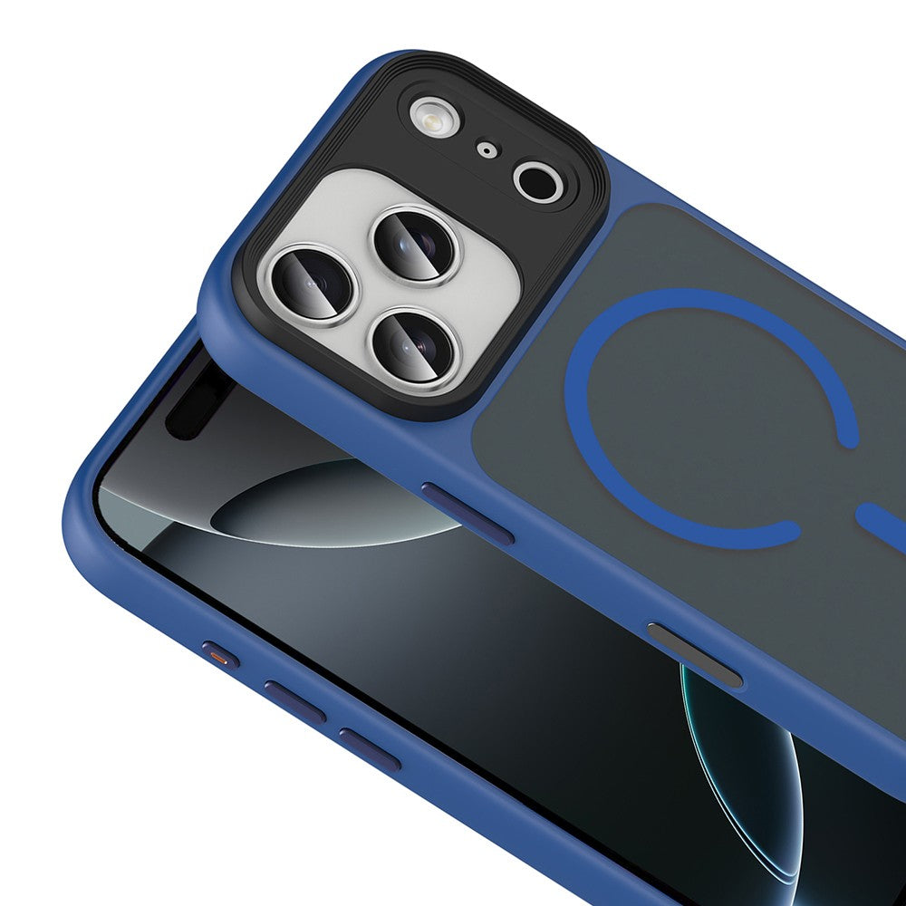 Apple iPhone 18 Pro Max Kılıf Mat Arka Yüzey Wireless Şarj Özellikli Zore Flet M-safe Kapak