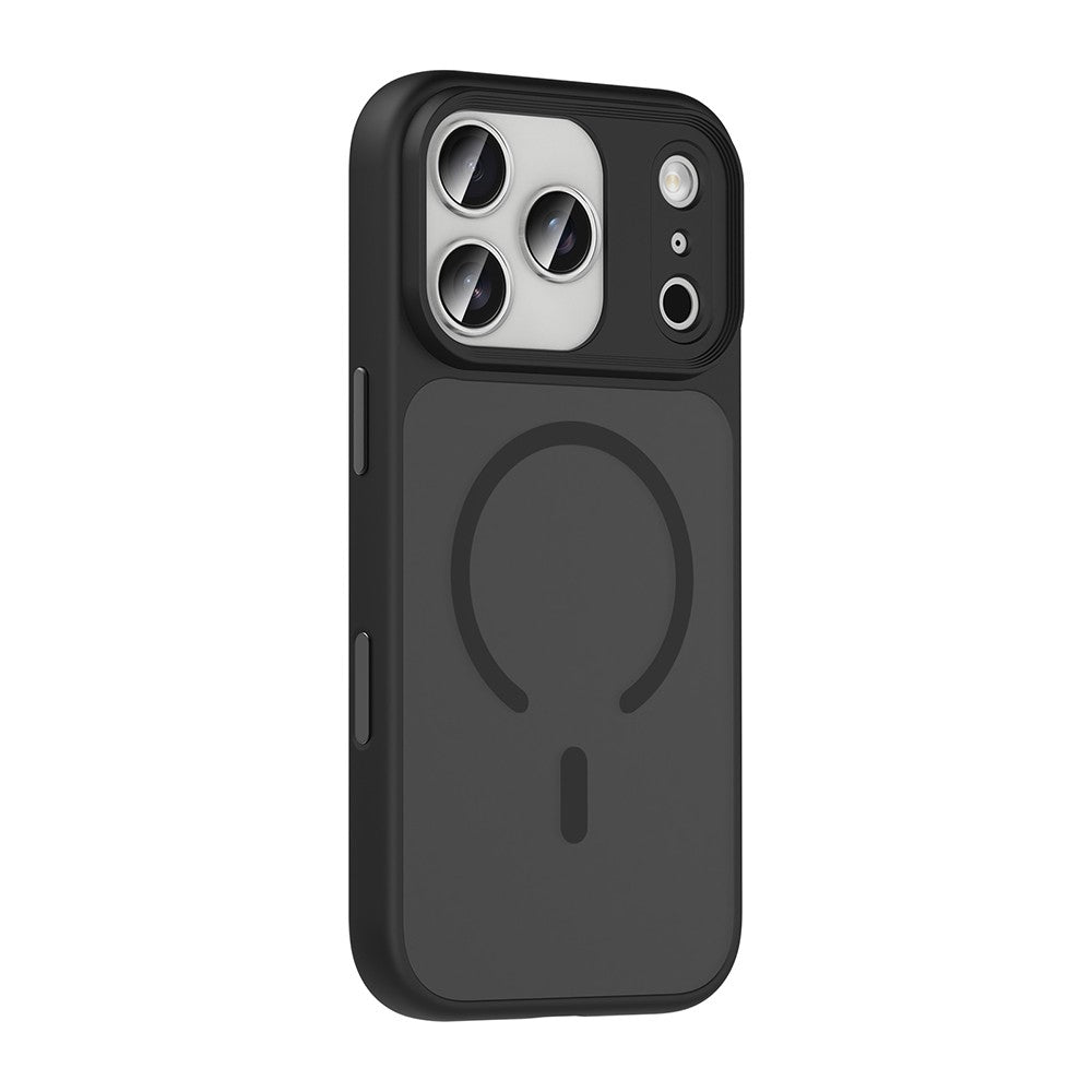 Apple iPhone 18 Pro Max Kılıf Mat Arka Yüzey Wireless Şarj Özellikli Zore Flet M-safe Kapak