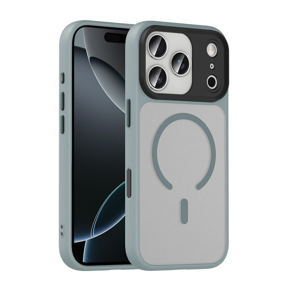 Apple iPhone 18 Pro Max Kılıf Mat Arka Yüzey Wireless Şarj Özellikli Zore Flet M-safe Kapak