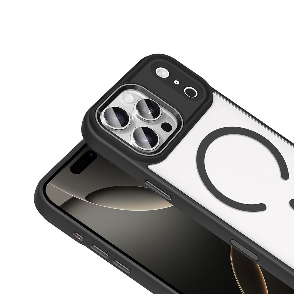 Apple iPhone 18 Pro Max Kılıf Wireless Şarj Özellikli Zore Krom M-safe Silikon Kapak