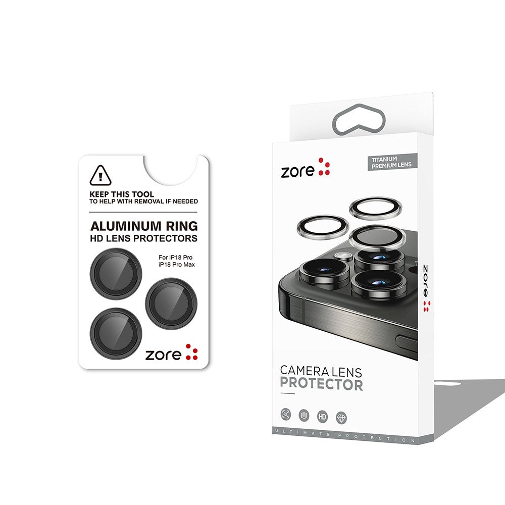 Apple iPhone 18 Pro Max Zore CL-12 Premium Safir Parmak İzi Bırakmayan Anti-Reflective Kamera Lens Koruyucu