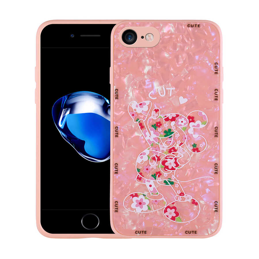 Apple iPhone 7 Kılıf Desenli Sert Silikon Zore Mumila Kapak