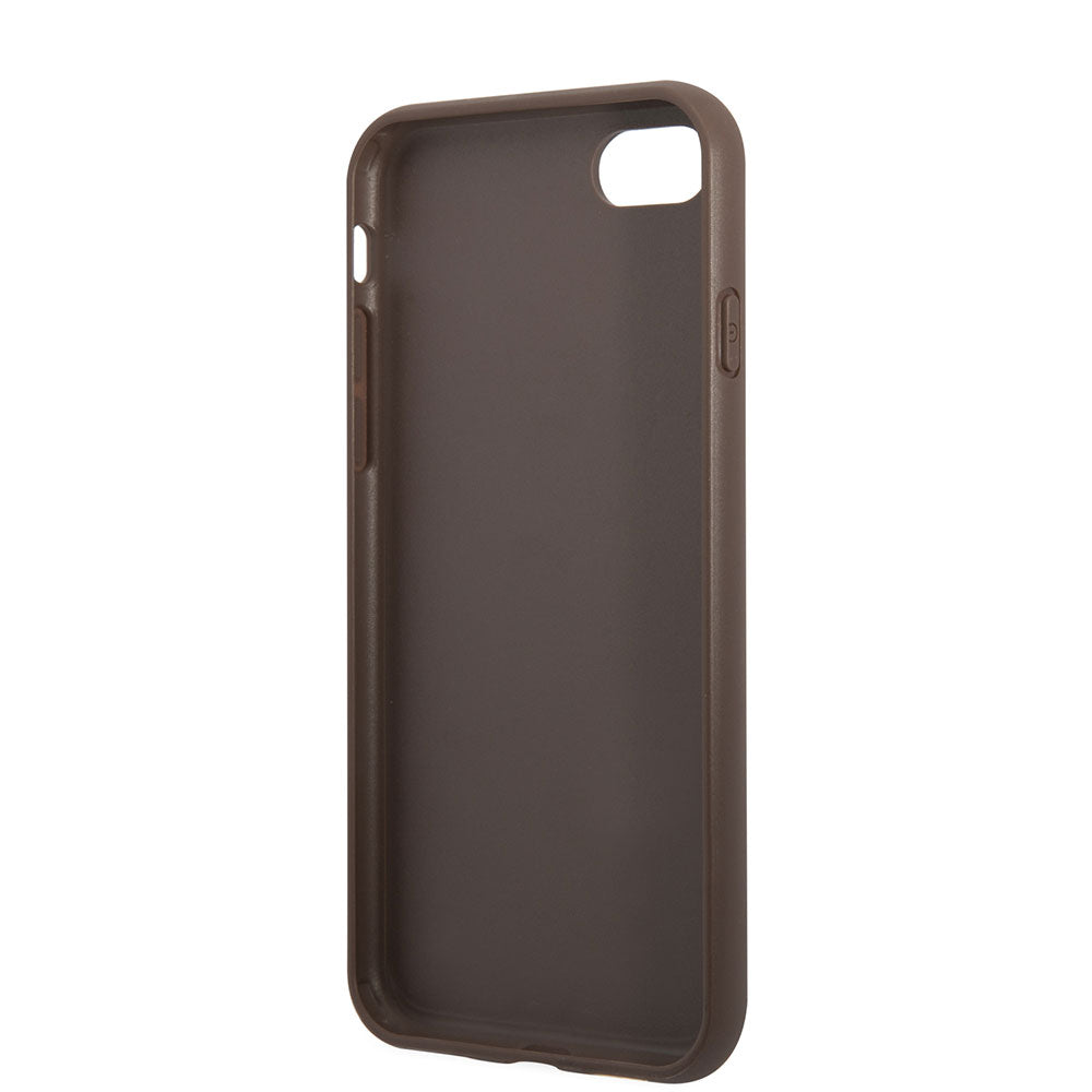 Apple iPhone 7 Kılıf GUESS Çift Kart Bölmeli Kapak Kahverengi