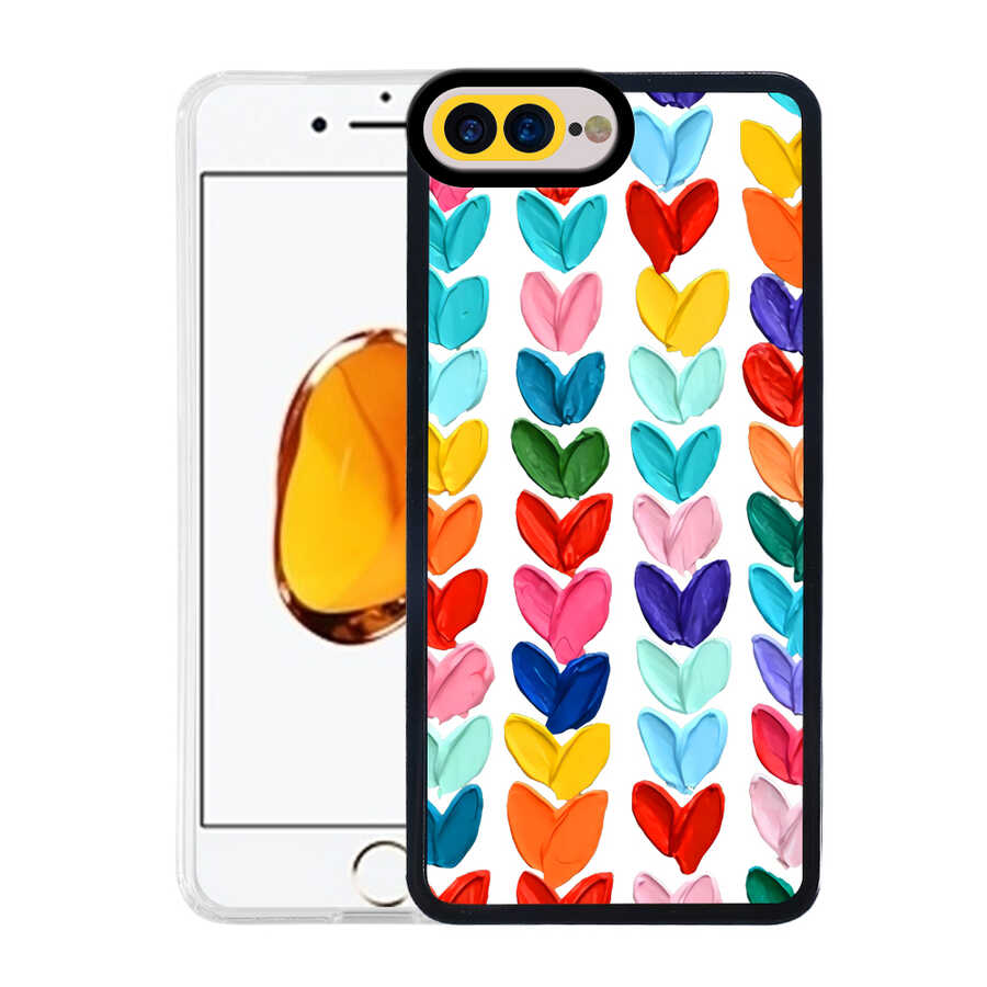 Apple iPhone 8 Plus Kılıf Zore M-Fit Desenli Kapak