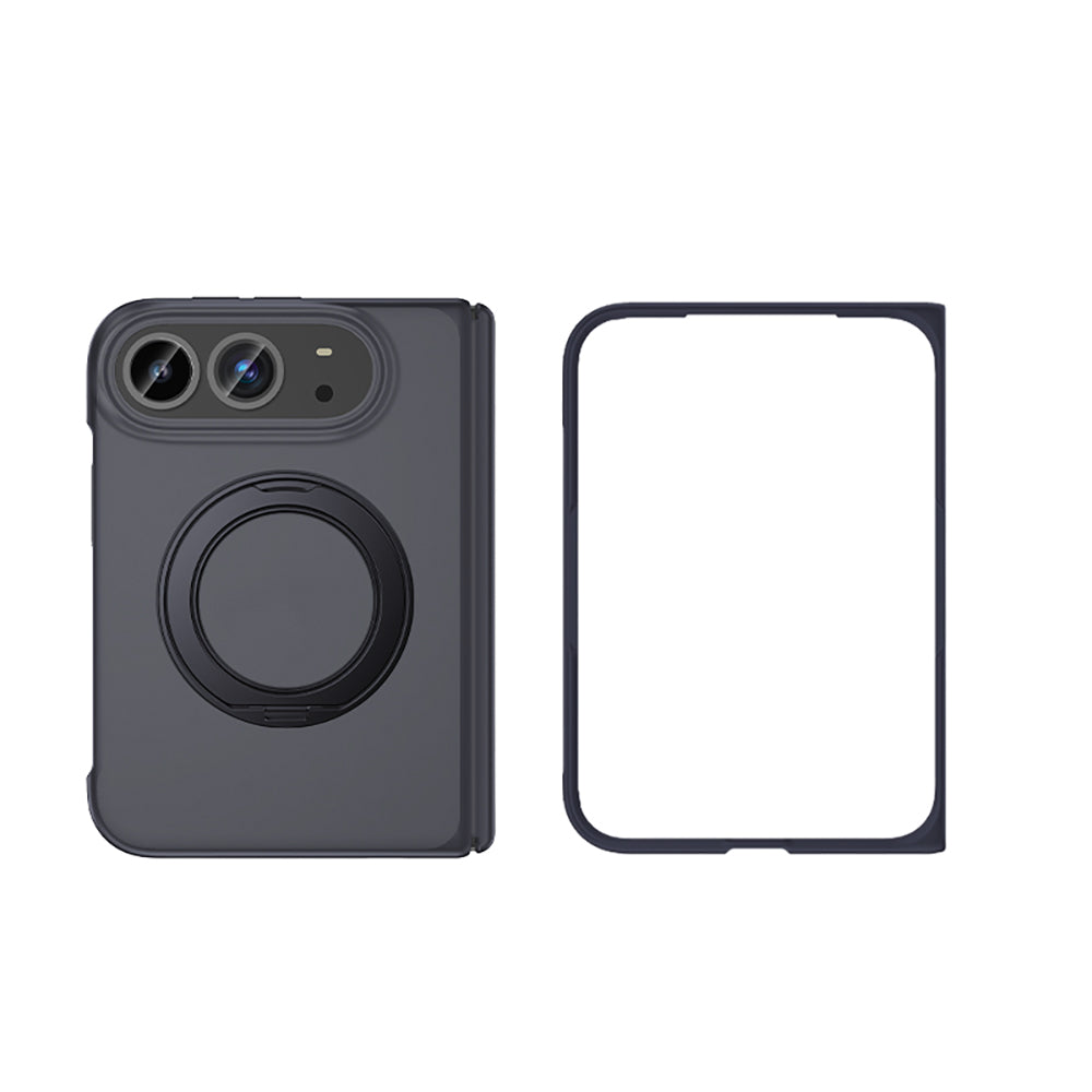 Apple iPhone Duo Kılıf M-safe Şarj Özellikli Arkası Mat Sert PC Wlons Vena Standlı Kapak