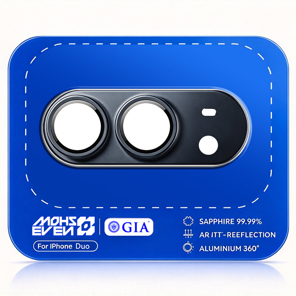Apple iPhone Duo Mohseven Alüminyum Kaplamalı Safir Anti Reflective Kamera Lens Koruyucu