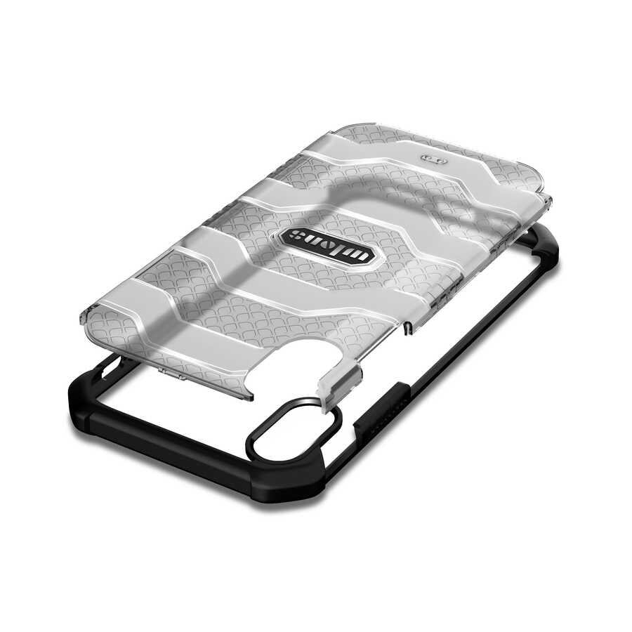 Apple iPhone X Kılıf Wlons Mit Kapak Siyah