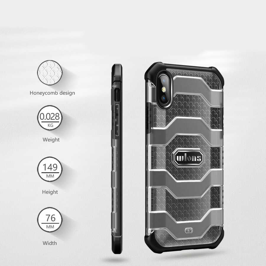 Apple iPhone X Kılıf Wlons Mit Kapak Siyah