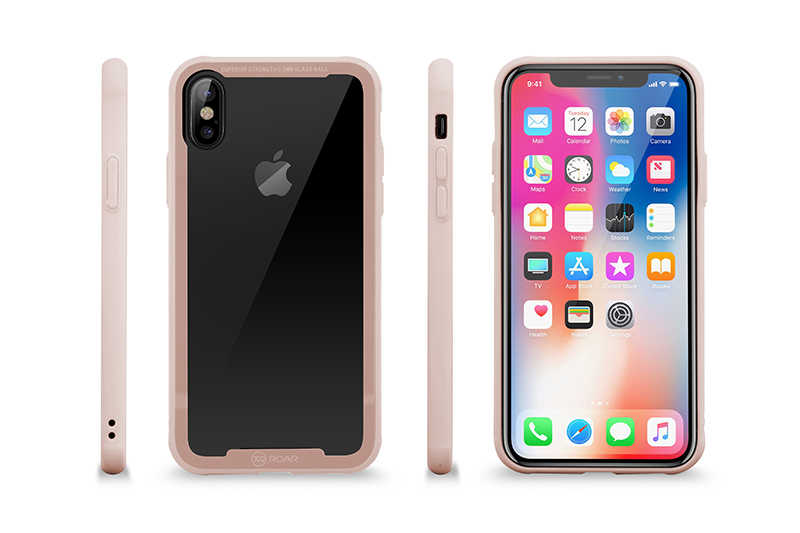 Apple iPhone XS 5.8 Kılıf Roar Glassoul Airframe Kapak Beyaz