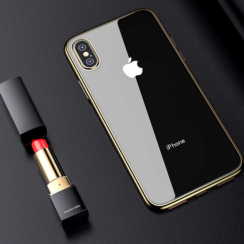 Apple iPhone XS Max 6.5 Benks Magic Glitz Ultra-Thin Transparent Protective Soft Kapak Siyah