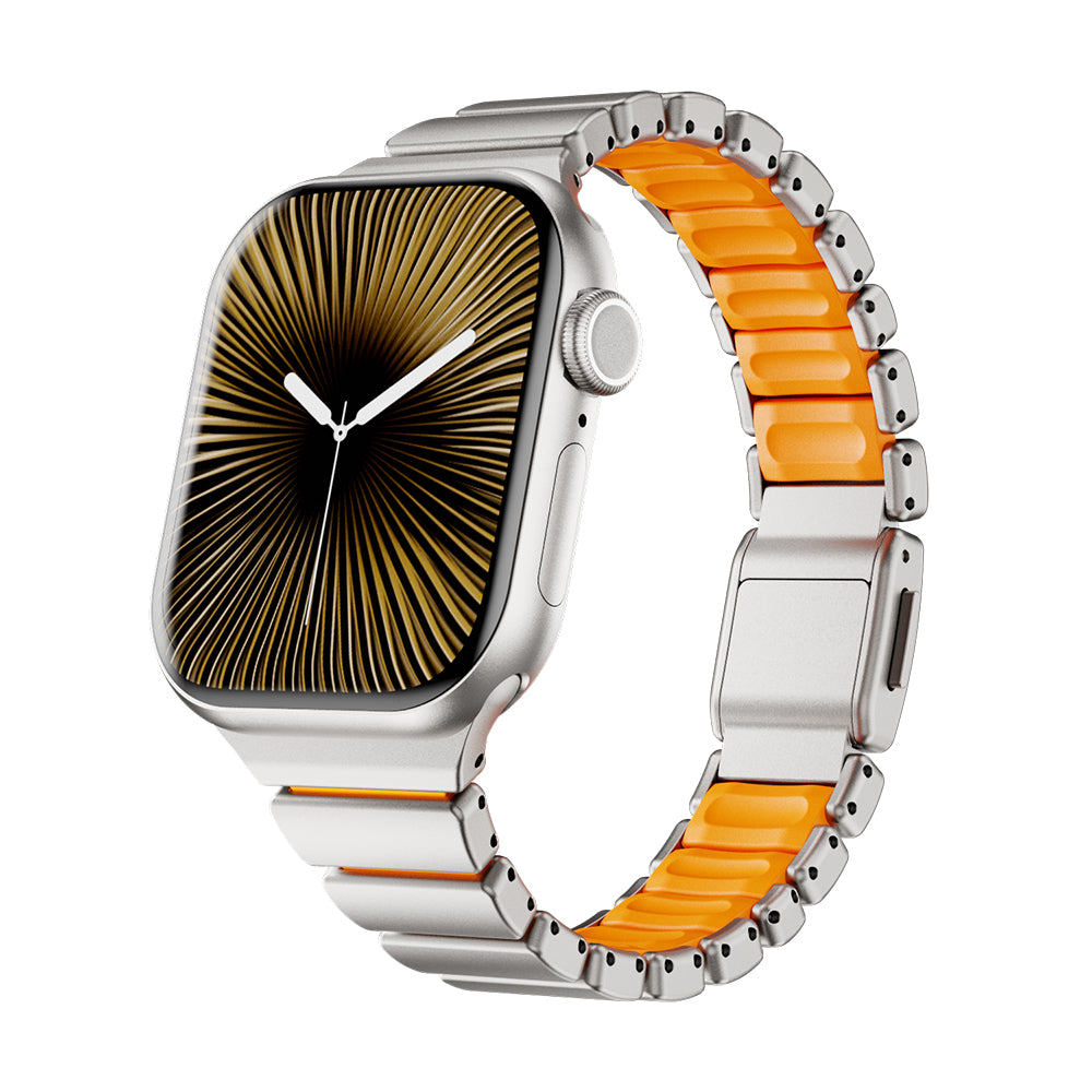 Apple Watch 10 42mm Zore KRD-149 Metal Silikon Kordon