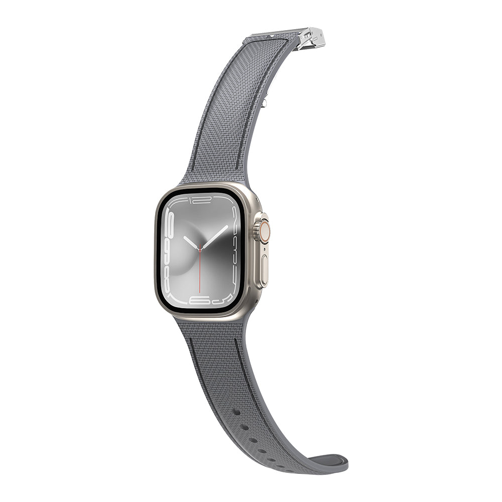Apple Watch 10 46mm Amazingthing Titan Swift Deri Dokulu Silikon Kordon