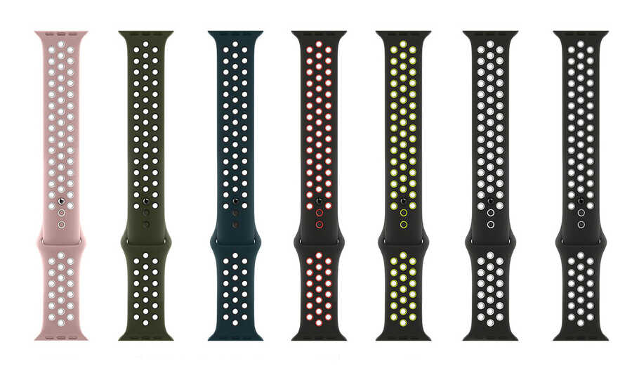 Apple Watch 40mm Wiwu Dual Color Sport Band Silikon Kordon Siyah-Gri