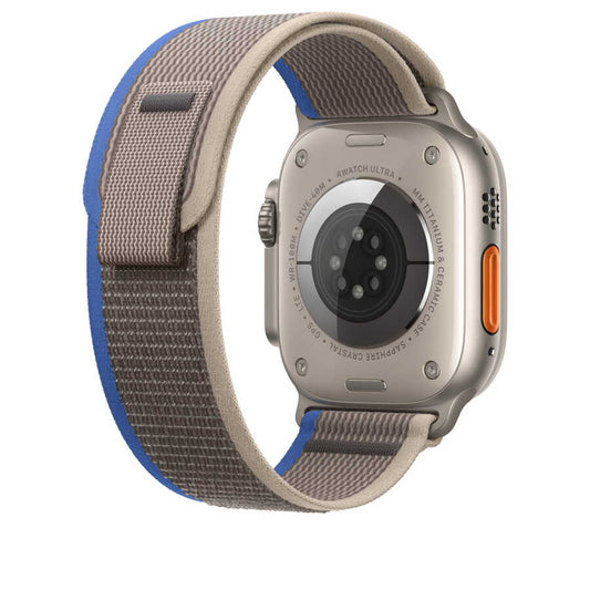 Apple Watch 40mm Wiwu Trail Loop Naylon Örgü İşlemeli Hasır Kordon Strap Kayış Siyah-Turuncu